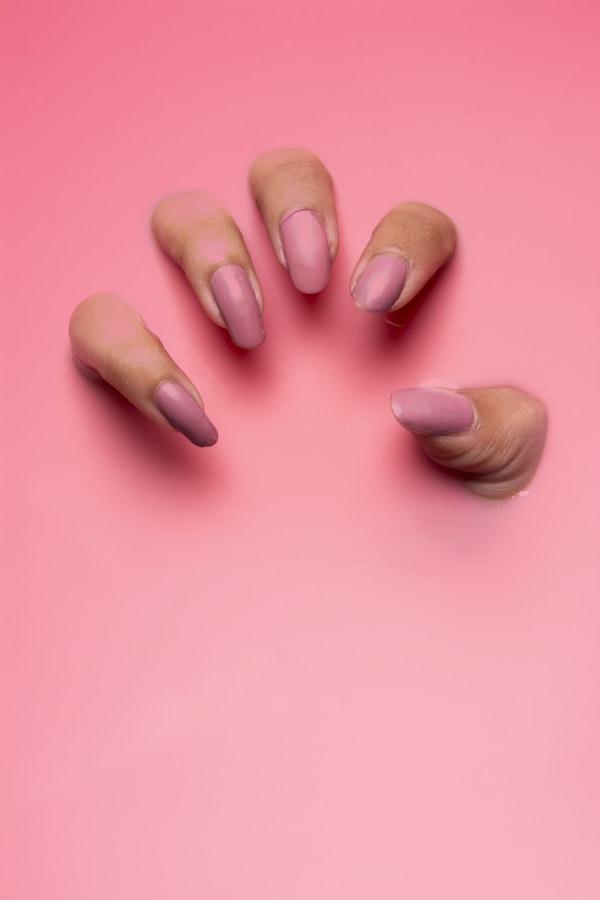 Acrylic Nails on Both Hands (Nude Shades)